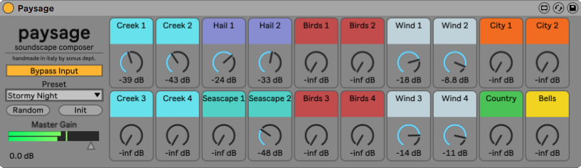 Max for Live soundscape generator with high quality samples